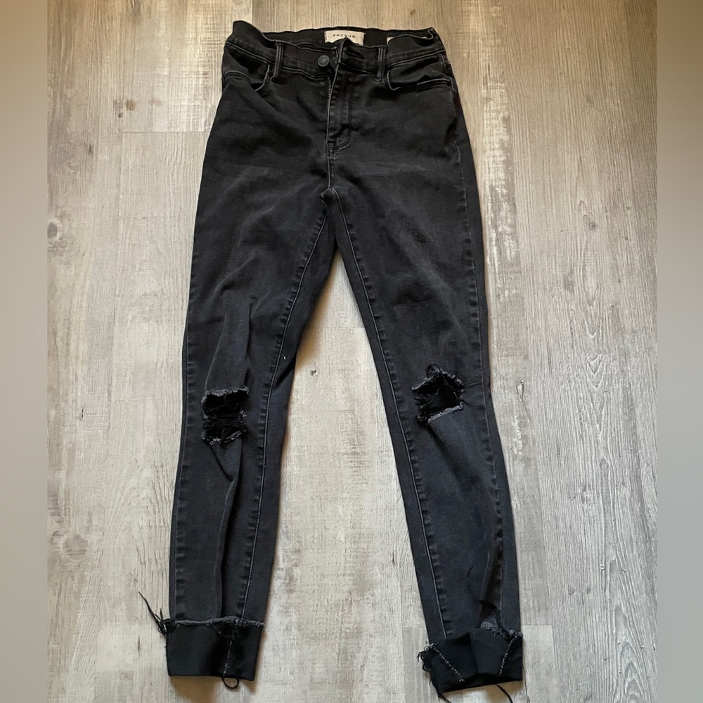 pacsun black ripped skinny jeans